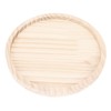 Clip On Tray Natural Bamboo 9.8in Round Home Couch Sofa