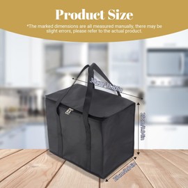 KPSRFG Large Cooler Bag, 30L Reusable Grocery Shopping Bag, Cooler Bag, Large Insulated Bag for Food Delivery & Picnics - Foldable Design, for Grocery, Picnic, Camping & BBQ (Black)