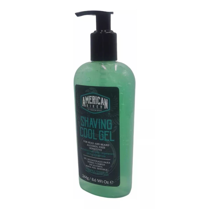 AMERICAN BIKER Gel De Rasurado Barba Y Cabeza Piel Sensible