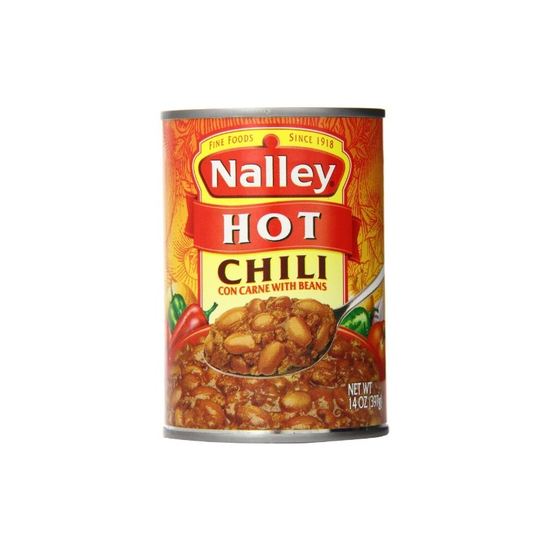 Nalley Chili, Hot, 14 Ounce (Pack of 24)
