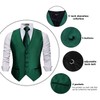 Alizeal Mens Classic 5 Pcs Solid Color Satin Suit Vest