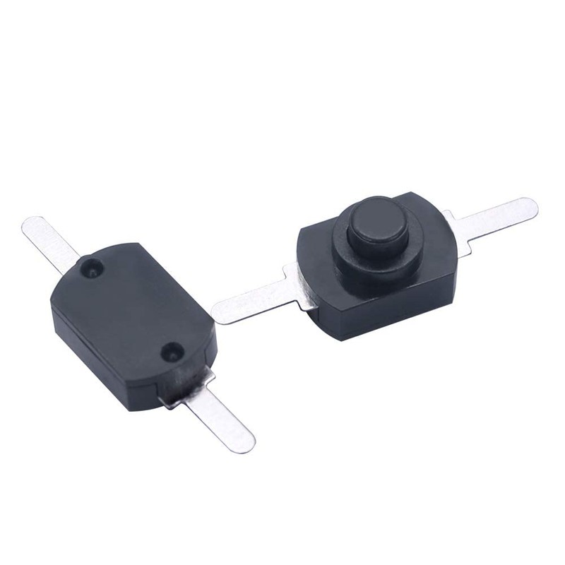 mxuteuk 50pcs Black Latching Mini ON/Off Switch Self-Lock Micro Push