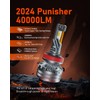 LUXSTER | Punisher 9006 HB4 LED Bulbs, 40000LM Ultra Bright,
