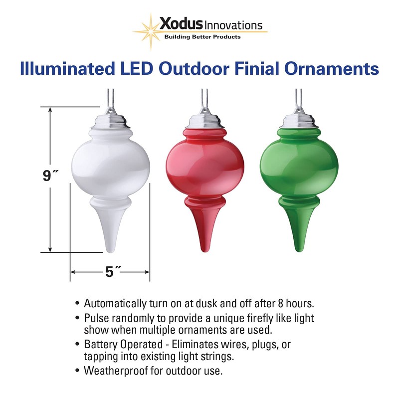 Xodus Innovations WP660 Battery Powered Hanging Decorative Outdoor Pulsing 8"