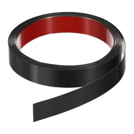 uxcell Peel Stick Trim, Molding & Wall Trim, Self-Adhesive Vinyl Wall Base, Black, 16.4 Ft x 1 Inch Stainless Steel Molding for Wall, Fireplace