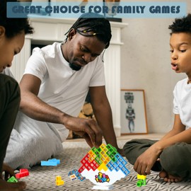 ICEPAPA, Tetra Tower Game, Tetris Balance Toy Tower Game, Funny Stacking Game, Team Tower Game for Children and Adults
