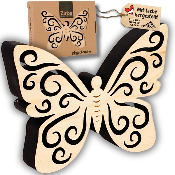 sagl.tirol Small Butterfly Made of Pine Wood (Ornament 1)