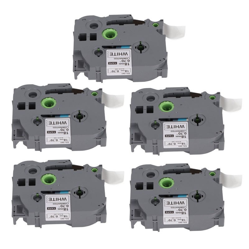 Label Maker Tape 18mm Width 8M Length Black On White