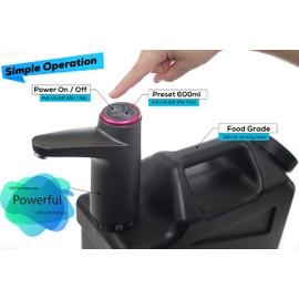 Portable 3 Gallon Water Tank with USB Rechargeable Water Pump Faucet, Food Grade Materials, Great for Camping, Overlanding, Sports, Emergencies, Sports, and More