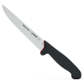 GIESSER seit 1776 - Made in Germany - Stechmesser rutschfest Prime Line, spitze Klinge 18 cm, schwarz, scharfes Metzgermesser spülmaschinenfest, rostfrei