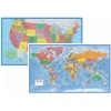 24x36 World and USA Classic Premier 3D Two Wall Map