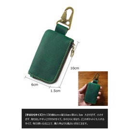 Cenvins Handmade Coin Purse for Men Women Coin Purse Compact Mini Wallet Palm Size Cow Leather Book Leather, green