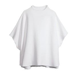 VAOYIU Women's Oversized Funnel Neck Tops Batwing Sleeve Capelet Casual Pullover Sweatshirts(5-White-M)