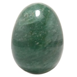 Green Aventurine Egg Money-Positive Nest Abundance Crystal 1.75-2.0 Inches