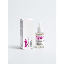 HYDR AHA All Day Glow – 10% AHA Exfoliating Serum with Glycolic, Lactic & Citric Acids – Brightening, Pore-Refining, Vegan, Fragrance-Free, 30ml