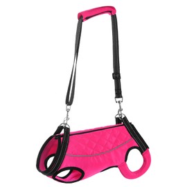 Dog Lift Harness for Small Dogs Full Body Support Sling for Back Legs, Pet Rehabilitation Lifts Vest Adjustable Straps for Small Dogs Hind Leg, Dog Carrier for Senior Dogs Joint Injuries,Walk Pink XL