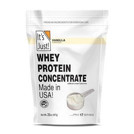 It's Just! - 100% Whey Protein Concentrate, Made in USA, Premium WPC-80, Natural Vanilla Flavor (1.25 Pound, /Vanilla)