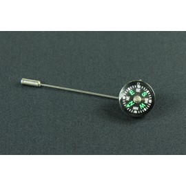 Miniblings Compass Tie Pin Pin Badge Travel 2 cm Handmade Fashion Jewellery Men's Jewellery Men's Jewellery Tie Clip Tie Clip, Plastic Metal