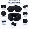 3D Sleep Eye Mask with Travel Neck Support – Cotton