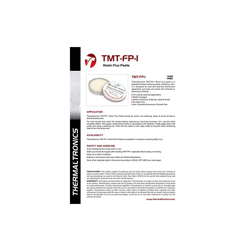 Thermaltronics TMT-FP-1 Rosin Flux Paste, 2.0 oz (57 g)