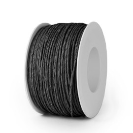 Interflowers GmbH Various Paper Wire Offers in All Lengths and Colours for Crafts, Floristry, Craft Cord, Paper Wire, Tear-Resistant Binding Wire, Craft Wire, Jute String (Spool, Black)