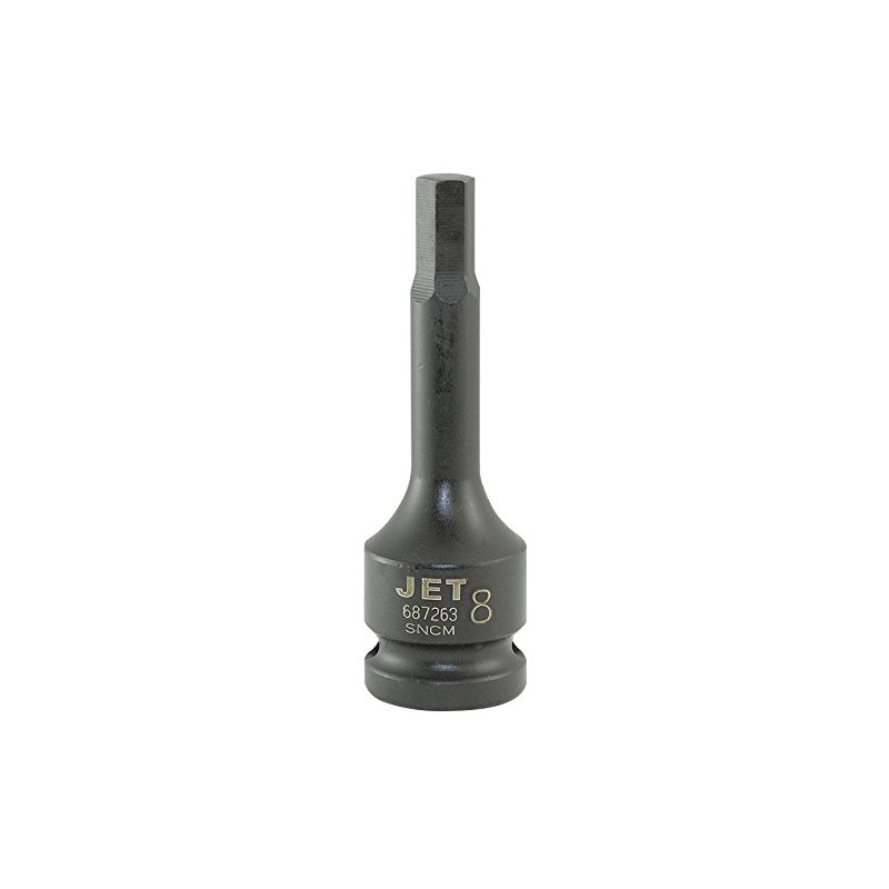 JET 687269-1/2-Inch Drive, 14mm, Hex Bit, 3" Length, Metric Impact
