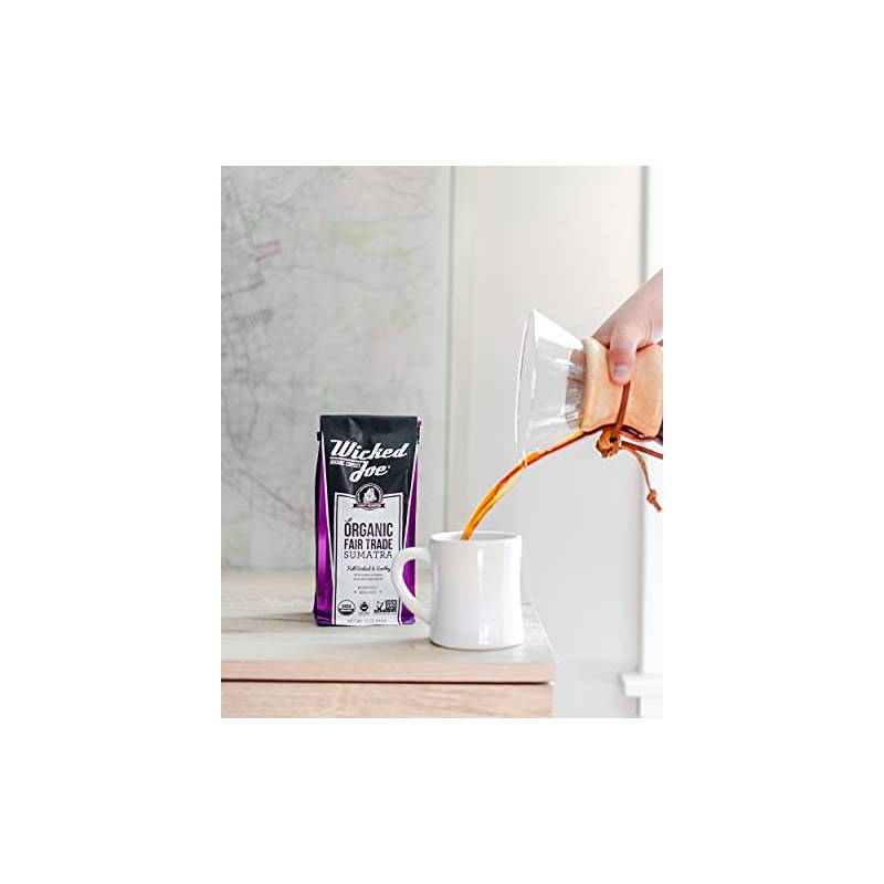 Wicked Joe Coffee Sumatra Whole Bean, 12 oz, 0.88 Pound