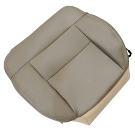 SecosAutoparts Driver Side Bottom Leather Seat Cover Beige Tan Compatible with Ford F-150 Lariat XL XLT STX 2005 2006 2007 2008