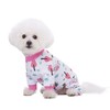 White Puppy Christmas Dog Clothes Pajamas for Small Medium Dogs