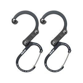 Gear Aid HEROCLIP (Mini) Mosquetón de Engranaje y Gancho, para Colgar Bolsas, Bolsos, linternas, cochecitos, Herramientas, Cascos, Botellas de Agua y más