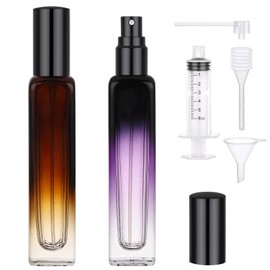 Segbeauty 15ML Travel Perfume Bottle Refillable, 2pcs Empty Perfume Atomizer, 0.5oz Portable Cologne Dispenser Spray Bottle Travel Size Sample Bottles Sprayer Frangrance Making Kit with Refill Tool