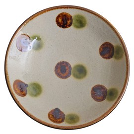 Yachimun 7 Inch Plate, Dotted Candy x Augusuya | Stylish Okinawa Pottery Plate, Tableware