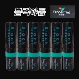 Yadom Black Peppermint Inhaler Thailand Portable 6 Pieces 1 Set / 야돔 블랙페퍼민트 인헤일러 태국 휴대용 6개 1Set