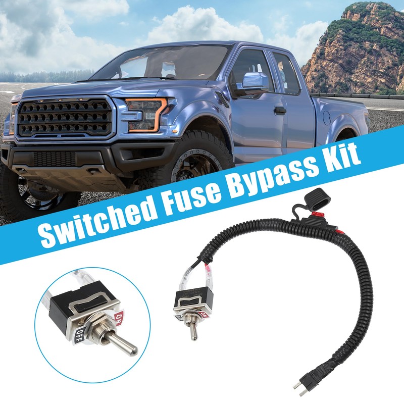 uxcell 1 Set 37.5cm 14.76" Universal Automotive Switched Fuse Bypass
