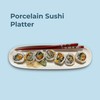 Sisson Distribution 12" Elegant White Porcelain Sushi Serving Platter -