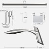 TOOVEM 14-Inch Stainless Steel Shower Squeegee with Hooks