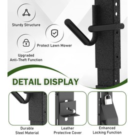 ELITEWILL 4 Place Weed Eater Racks for Open/Enclosed Trailers Weedeater Rack for Trailer Landscape Trimmer Rack Truck Holder Lawn Equipment Accessories w/Lock