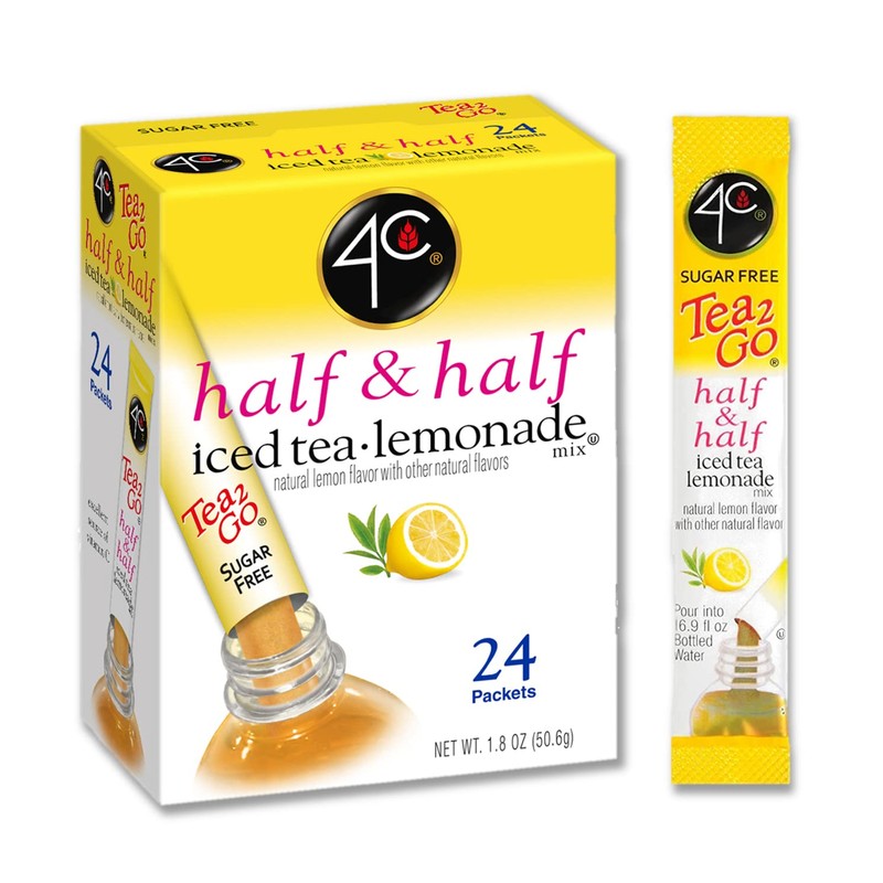 4C Powder Drink Mix Packets, Half & Half 6 Pack,