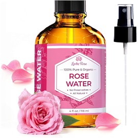 Leven Rose Pure Rose Water Spray for Face, Hair & Body - Hydrating Rosewater Toner & Facial Mist, Natural Moroccan Rosa Damascena, 4 oz