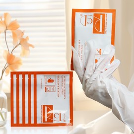 NOVAL RED NAIL DESIGN Hand Masks Moisturizing Gloves with Collagen & Keratin for Nail Spa Salon (5 Pairs