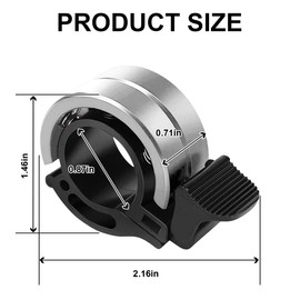 Ruayia Bicycle Bell Mountain Bike, Mini Bicycle Bell, Biker Bell Bicycle Bell for Bike MTB Mountain Bike Perfect for Cycling Enthusiasts 22-22.8 mm Handlebar Splitter