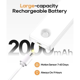 Under Cabinet Lighting, Motion Sensor Light Indoor, Rechargeable Closet Lights Battery Operated and USB Powered, Wireless Dimmable LED Cabinet Lights, Under Counter Lights for Kitchen Warm Color