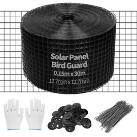 Solar Panel Bird Mesh Kit 6in x 100ft，Bird Deterrent PVC Wire, Bird Guard for Solar Panel Proofing to Prevent Pigeons Nesting Under Roof Solar Panels