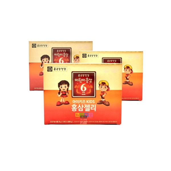 Chong Kun Dang iKids Red Ginseng Jelly 30 sachets (3 packs) (90 sachets) / 종근당 아이키즈 홍삼젤리 30포 3개(90포)