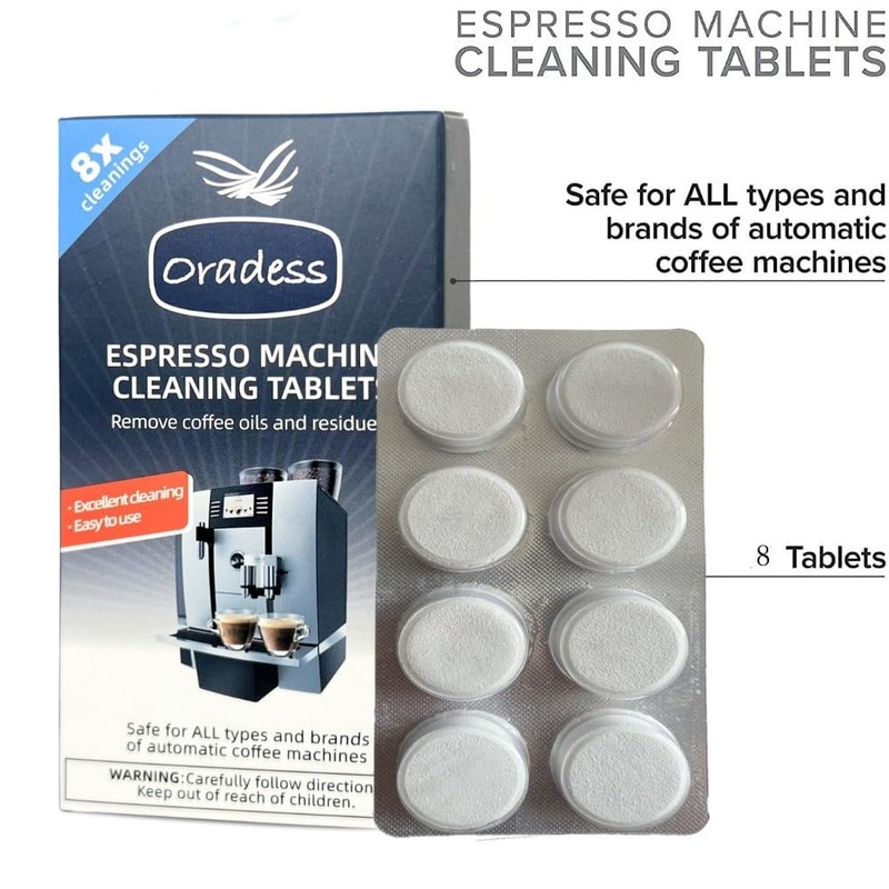 Coffee Machine Cleaning Tablets, 8 Count, for Breville, Nespresso and