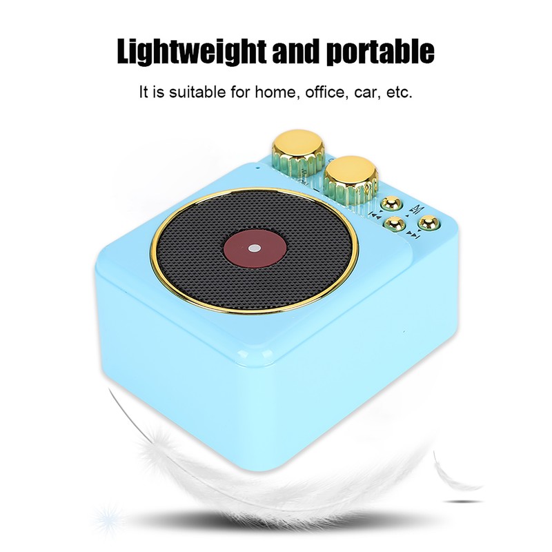 DC 3.7V Retro Bluetooth 5.0 Speaker with Smart Audio Voice