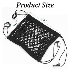 Car Dog Guard Pet Barrier Dog Car Net Barrier with Auto Safety Mesh Organizer Stretchable Storage Bag Universal for Cars, SUVs,3 Layer Pet Dogs Car Driving Accessories Safety Travel