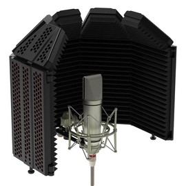 XTUGA MIS Microphone Isolation Shield, 5-Panel, Studio Recording Mic Sound Shield, for Blue Yeti and Condenser Microphones, Used for Studio Mic,Podcasting, Broadcast Recording High Density Soundproof Foam Panels:_MIS01