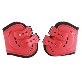 Fetlock Horse Boots Lightweight Breathable Wearproof Horse Hind Leg Boots for Horse Accessories Red M