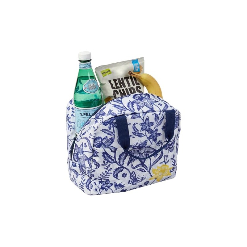 Marie Curie Charity Daffodil Meadow Blue White Lunch Bag Tote